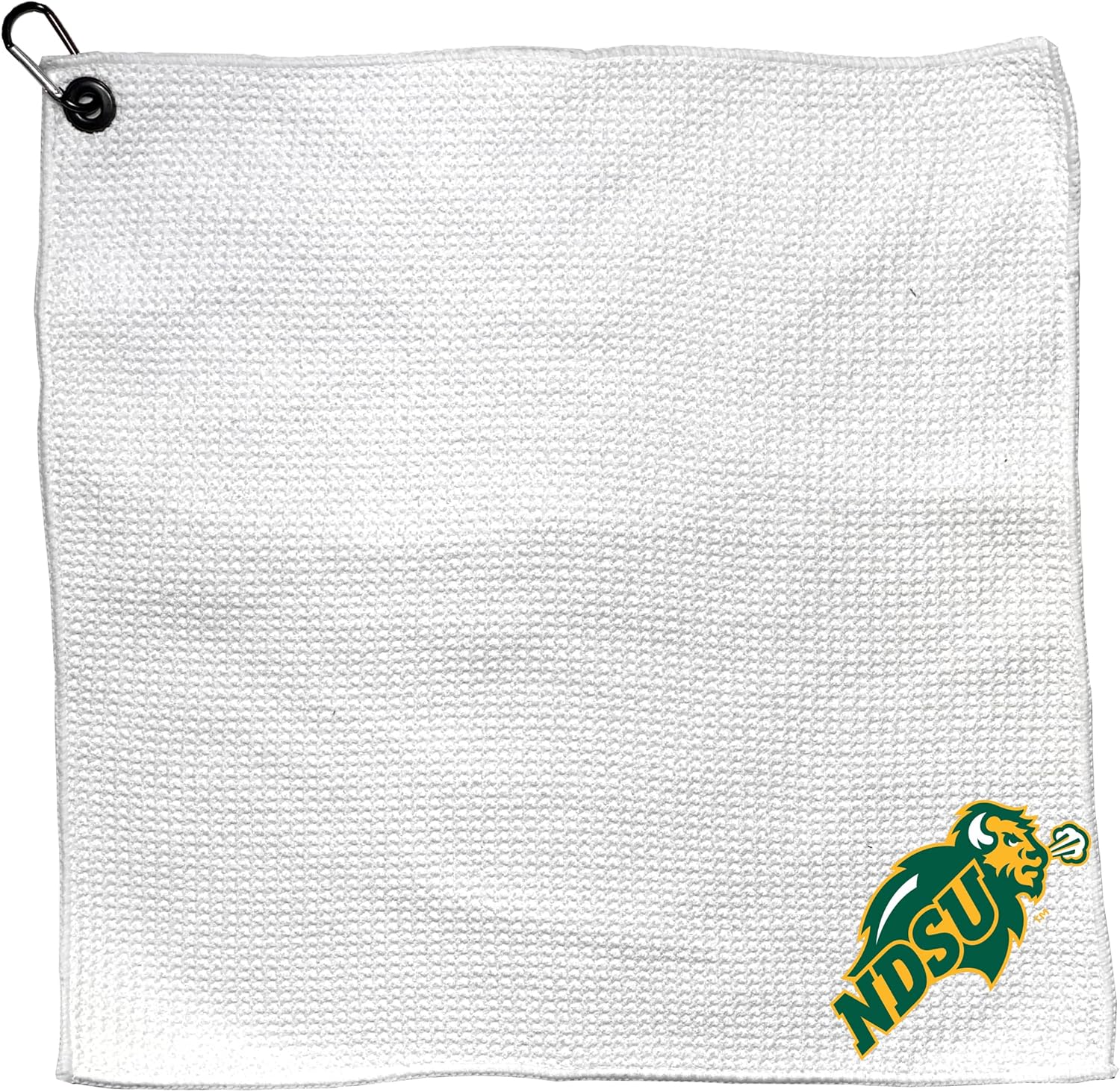 Team Golf NCAA Team Golf NCAA Microfiber Towel - 15" X 15" (White) with Carabiner Clip, Premium Microfiber with Deep Waffle Pockets- Superior Water Absorption and Quick Dry Golf Cleaning Towel