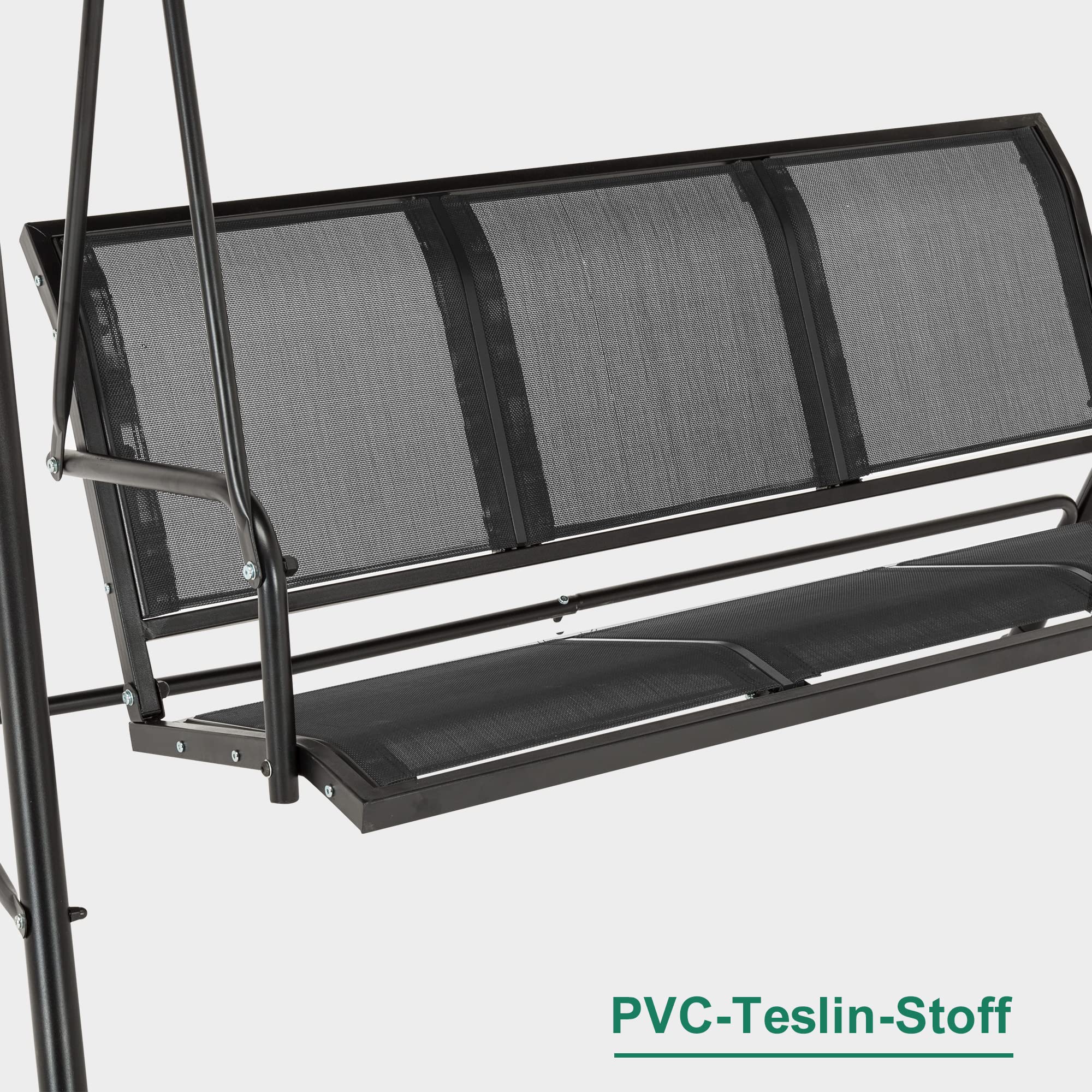 Loberon Hangbank William - Rotan bank voor de tuin - Bruin/wit