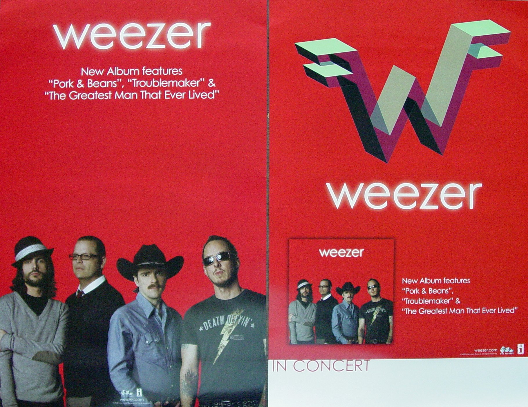 RhythmHound Red Music Poster for Living Room, Letter Print, Portrait Orientation