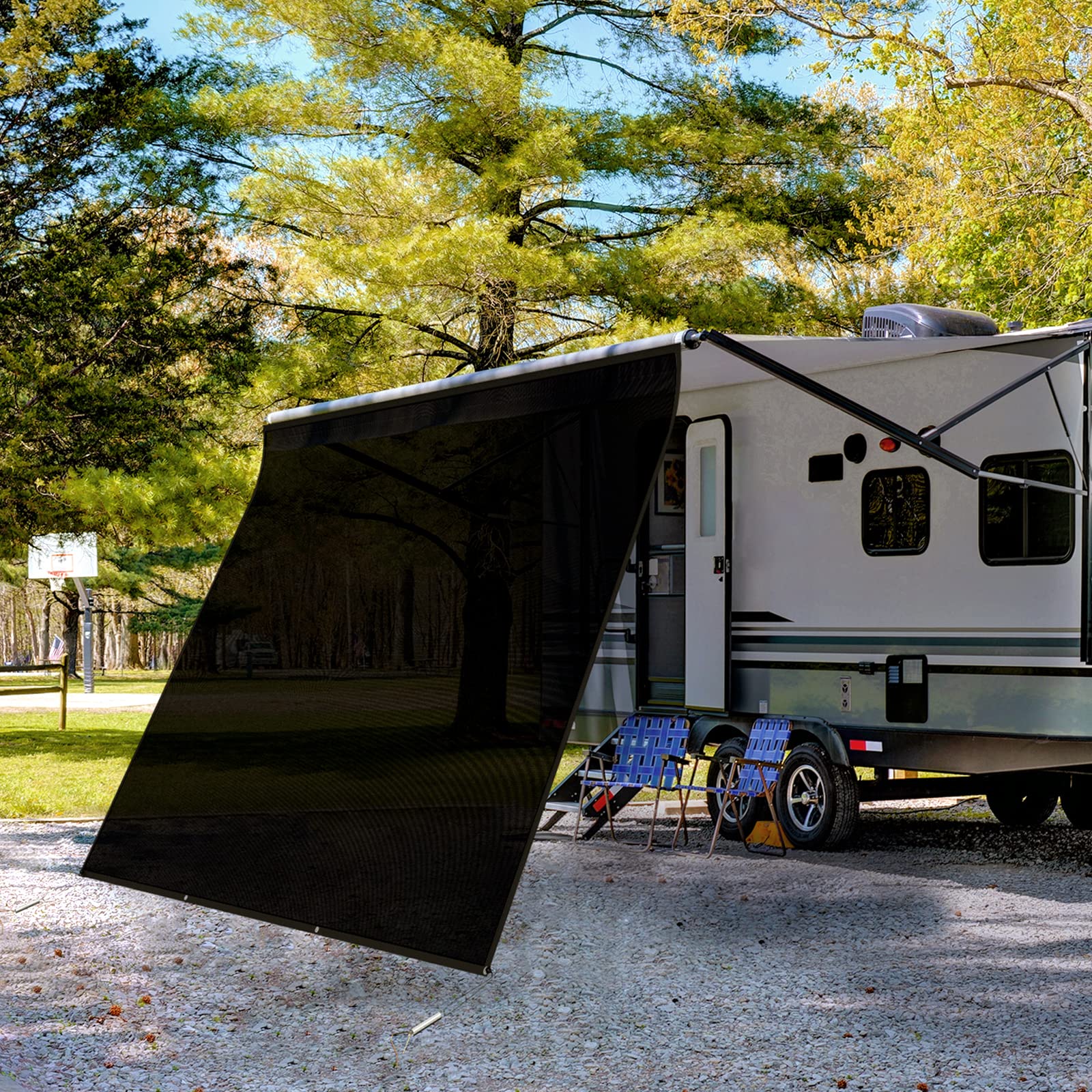 Mesh Sun Screen RV Awning Sun Shade Screen 9'x13.3' Eagle Mesh - UV ...