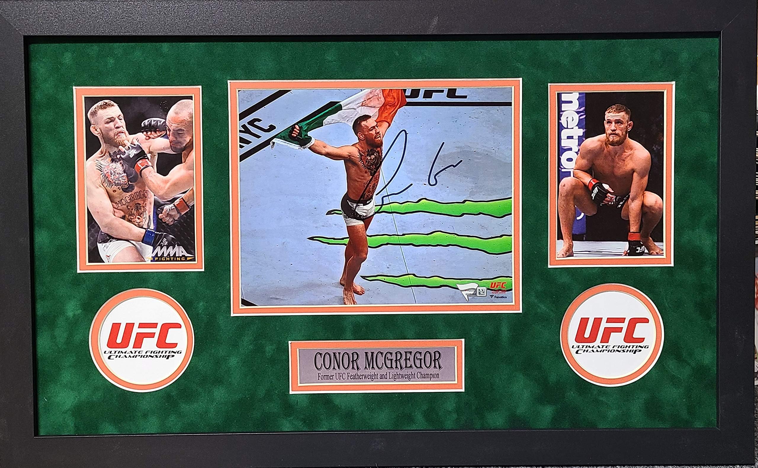 Conor McGregor Signed Autograph UFC Custom Framed 8x10 Photo Suede Matted Fanatics Authentic Certified