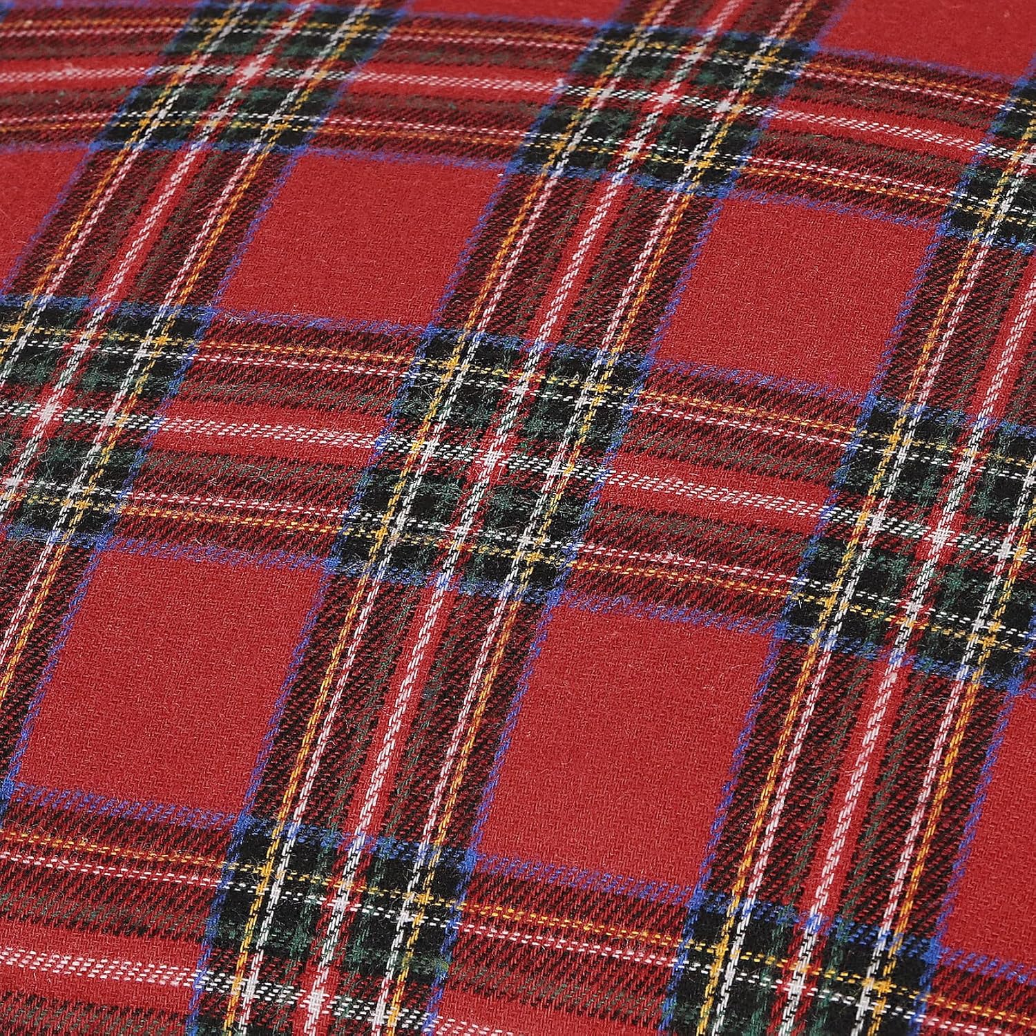 4TH Emotion Set of 2 Christmas Scottish Tartan Plaid Throw Pillow Covers Cushion Case Polyester for Farmhouse Home Decor Red and Green, 18 x 18 Inches - Image 2