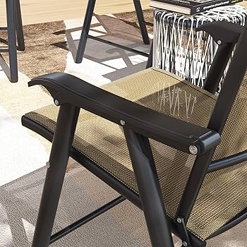 Amazon.com: Outsunny Set of 4 Patio Folding Chairs