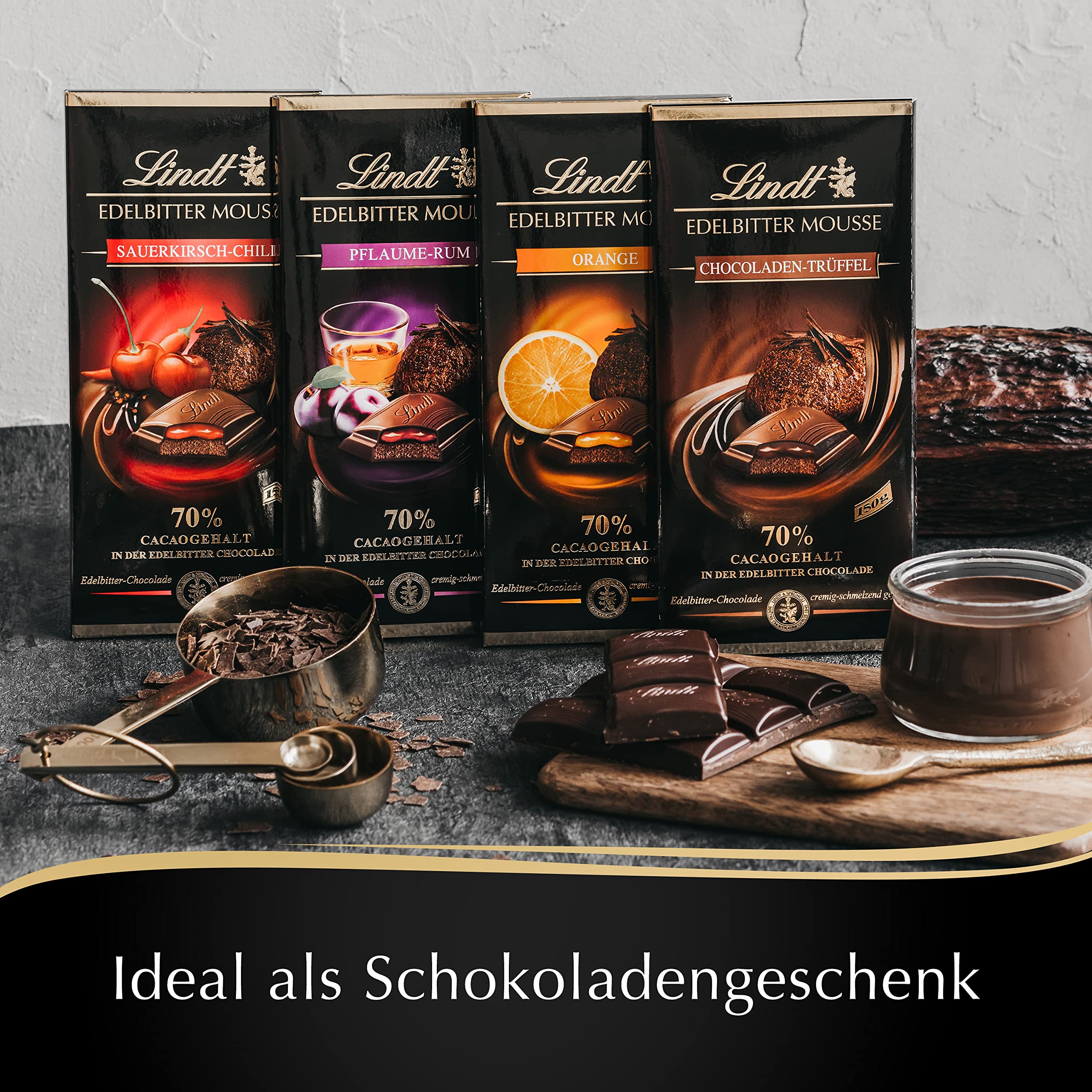 Lindt & Sprüngli Gorzki Mousse pomarańczowy, 13 szt. (13 x 150 g)