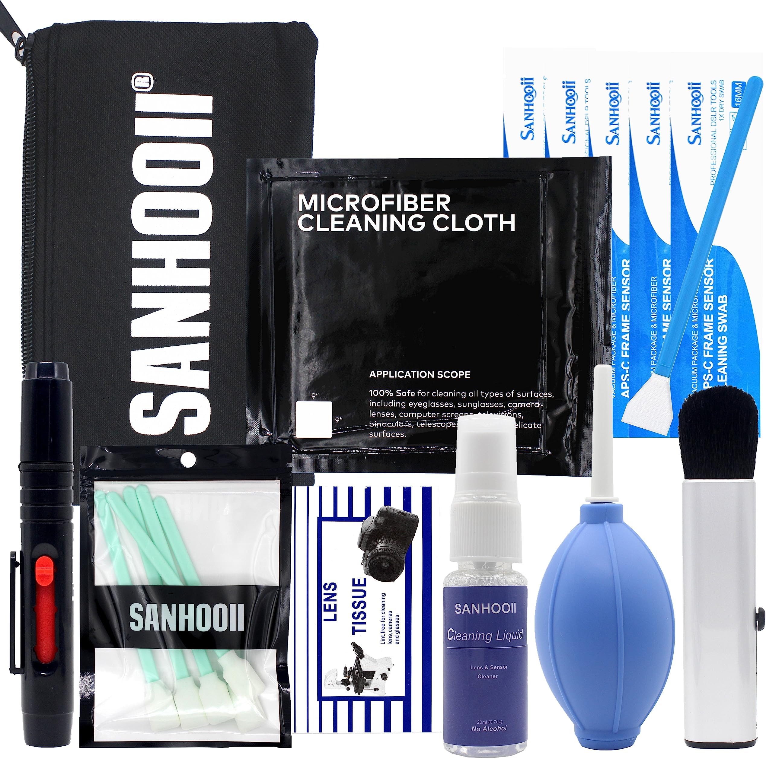 SANHOOII Camera Cleaning Kit for DSLR Mirrorless Cameras Sensor Cleaning and ...