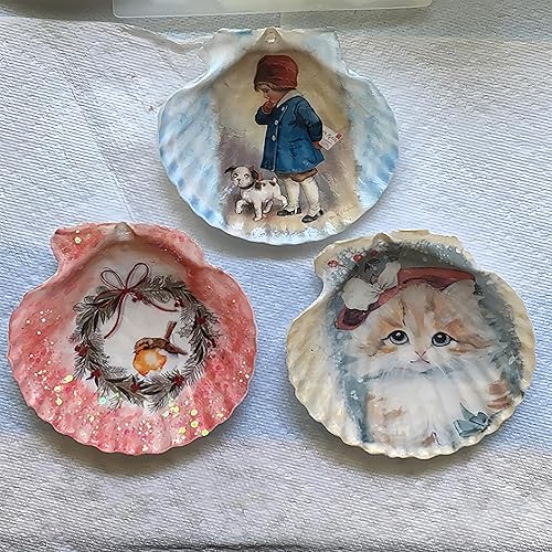 Miniatura 4 de Conchas de vieira grandes de 4 a 5 pulgadas, 10 unidades de conchas de mar blancas, manualidades, manualidades, pintura, playa, decoración de boda,