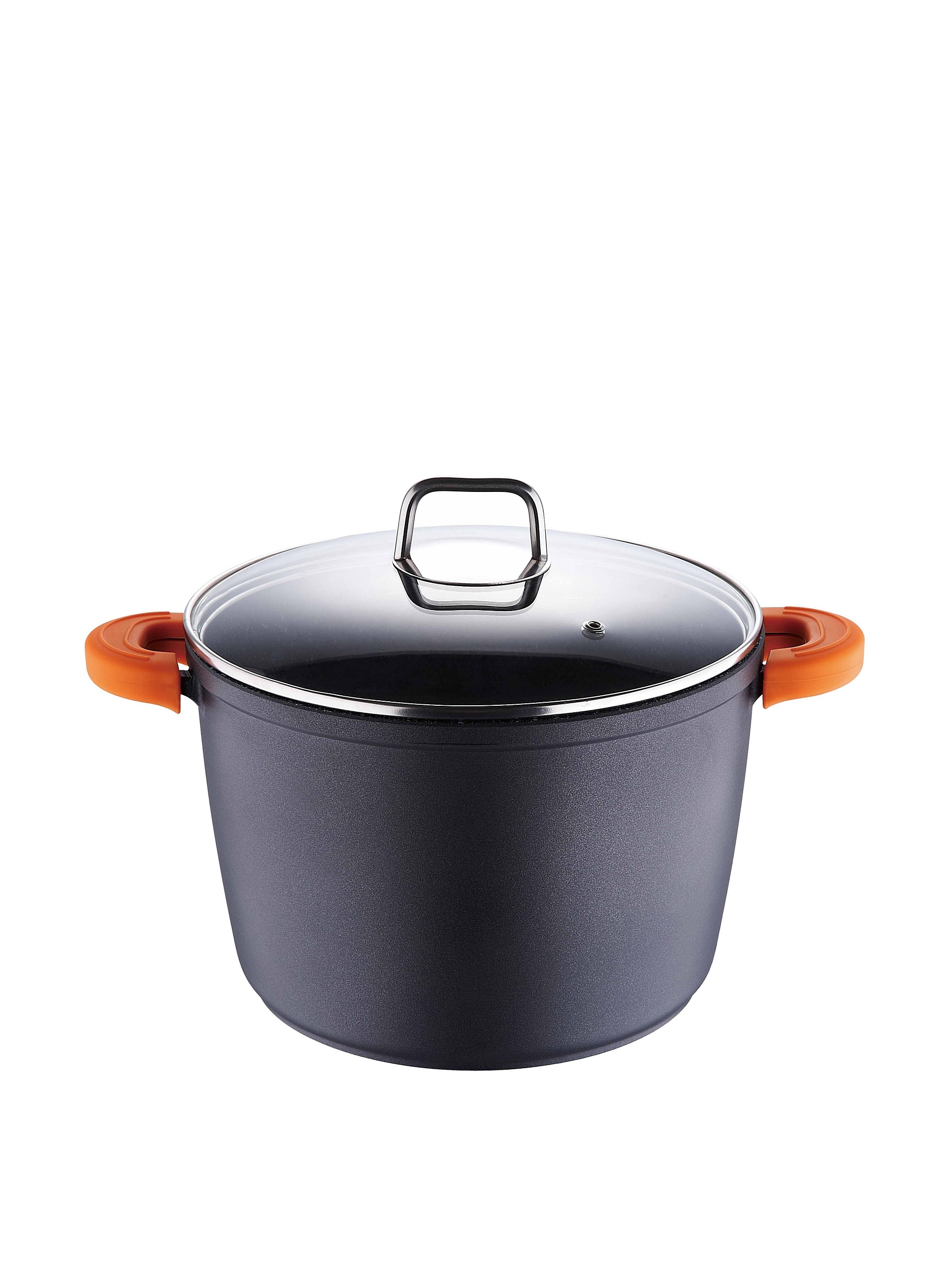 Cooking Pot with Lid Black Diamond Granit 24 cm 6.5 L