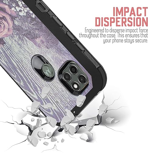 Miniatura 6 de JACKPOT WIRELESS Funda protectora para Motorola Moto G9 Power con protector de pantalla integrado, soporte giratorio con clip para cinturón, funda