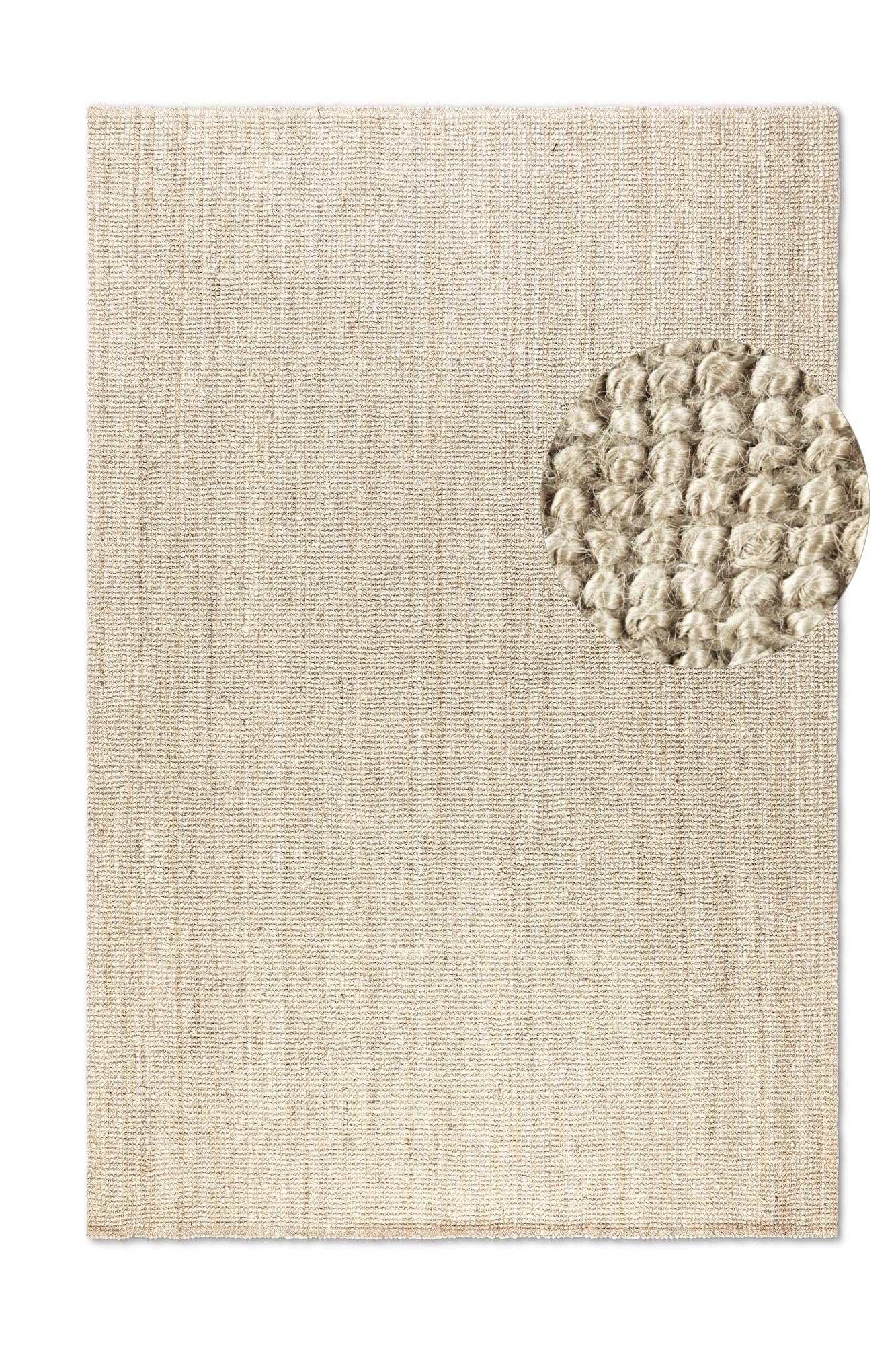 Hanse Home Jute Teppich – Natur Wohnzimmerteppich aus 100% Jute - Handgewebt & Natürlich – Boho Naturfaser Juteteppich für Wohnzimmer – Bild 4