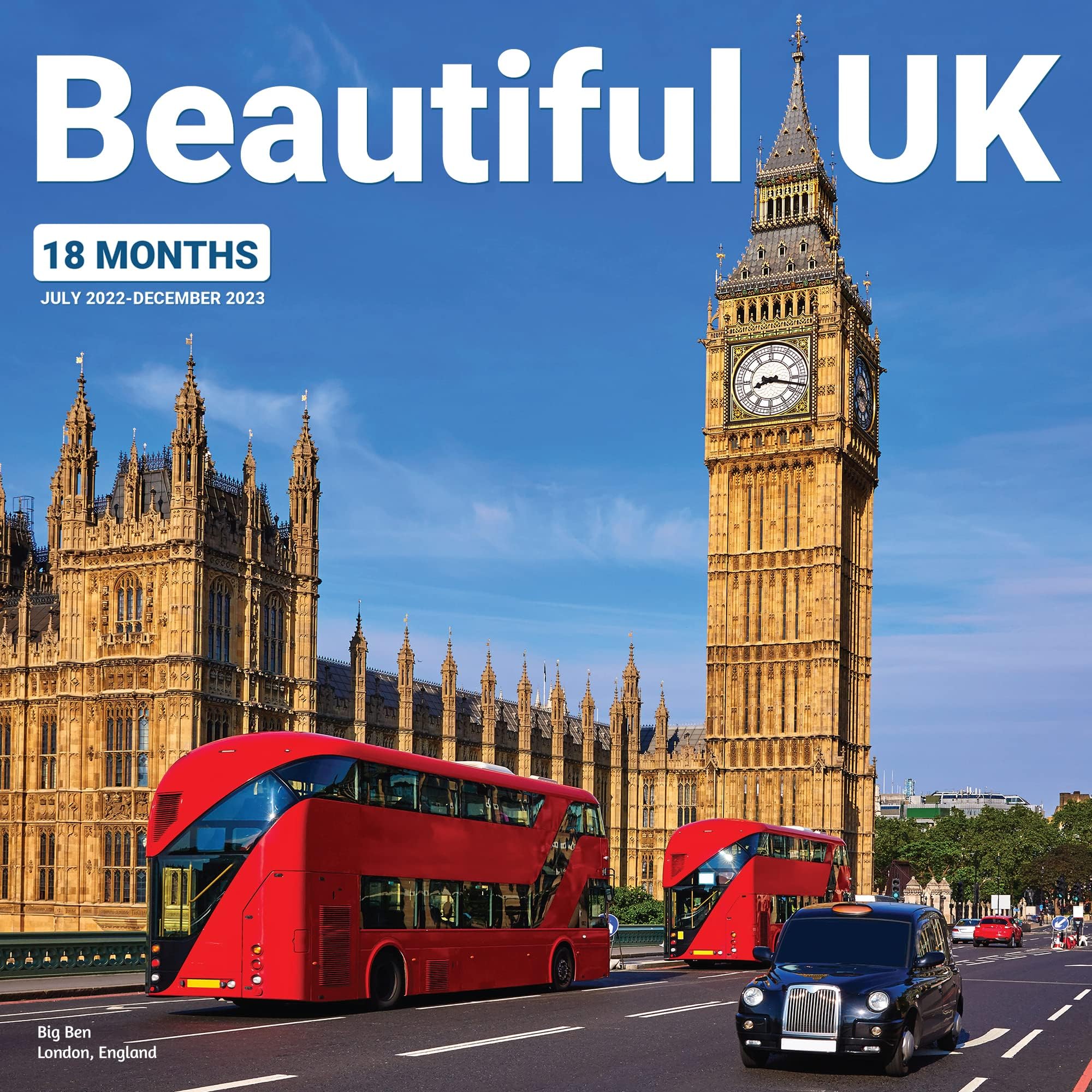 EcoEarth UK 12-Month Wall Calendar, 100% Biodegradable 11x17 Inch (Open) Hanging Wall Calendars for 2023 Calendar Year, Monthly Calendar