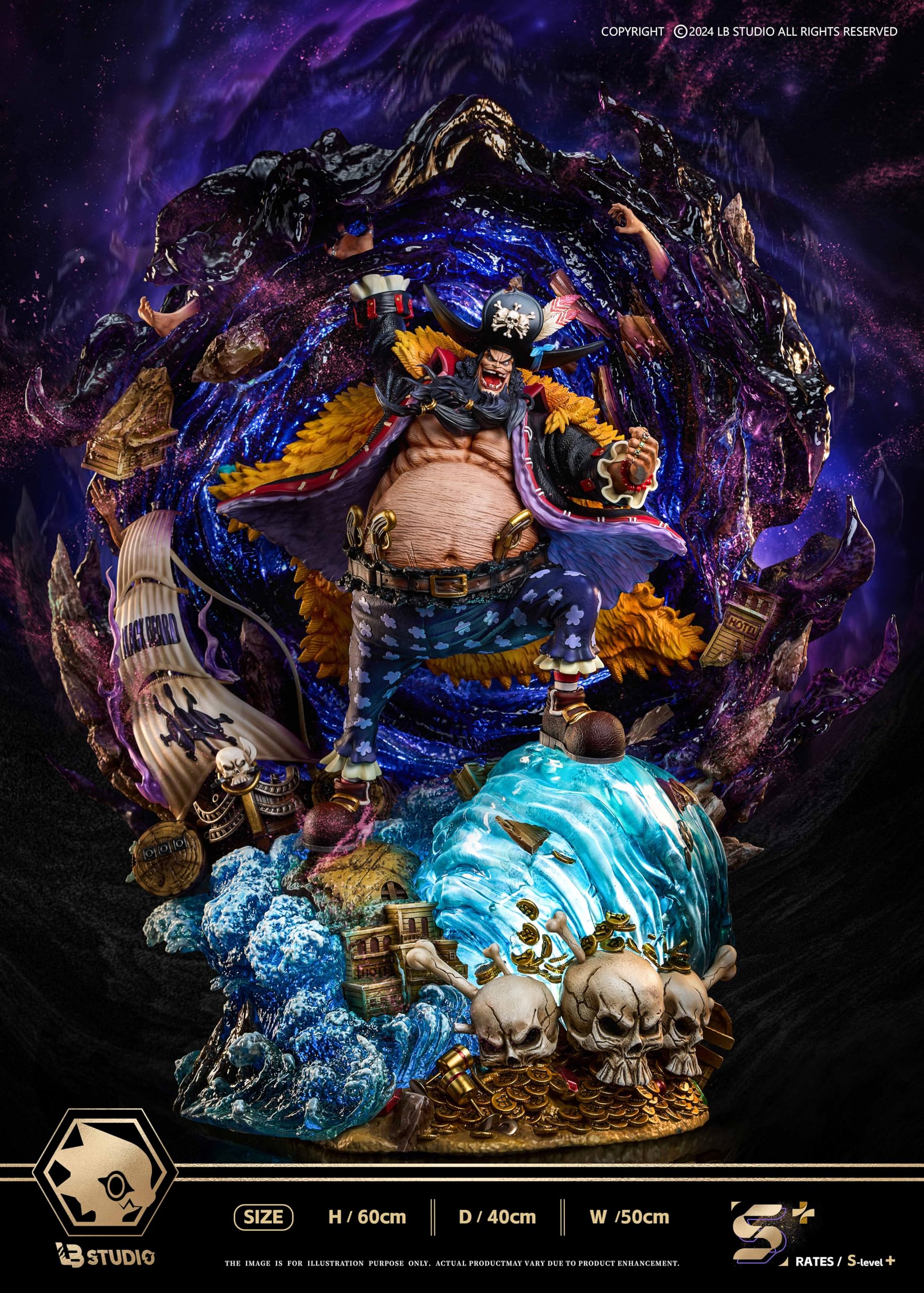 Amazon.co.jp: マーシャル・D・ティーチ 黒ひげ フィギュア 1/6 