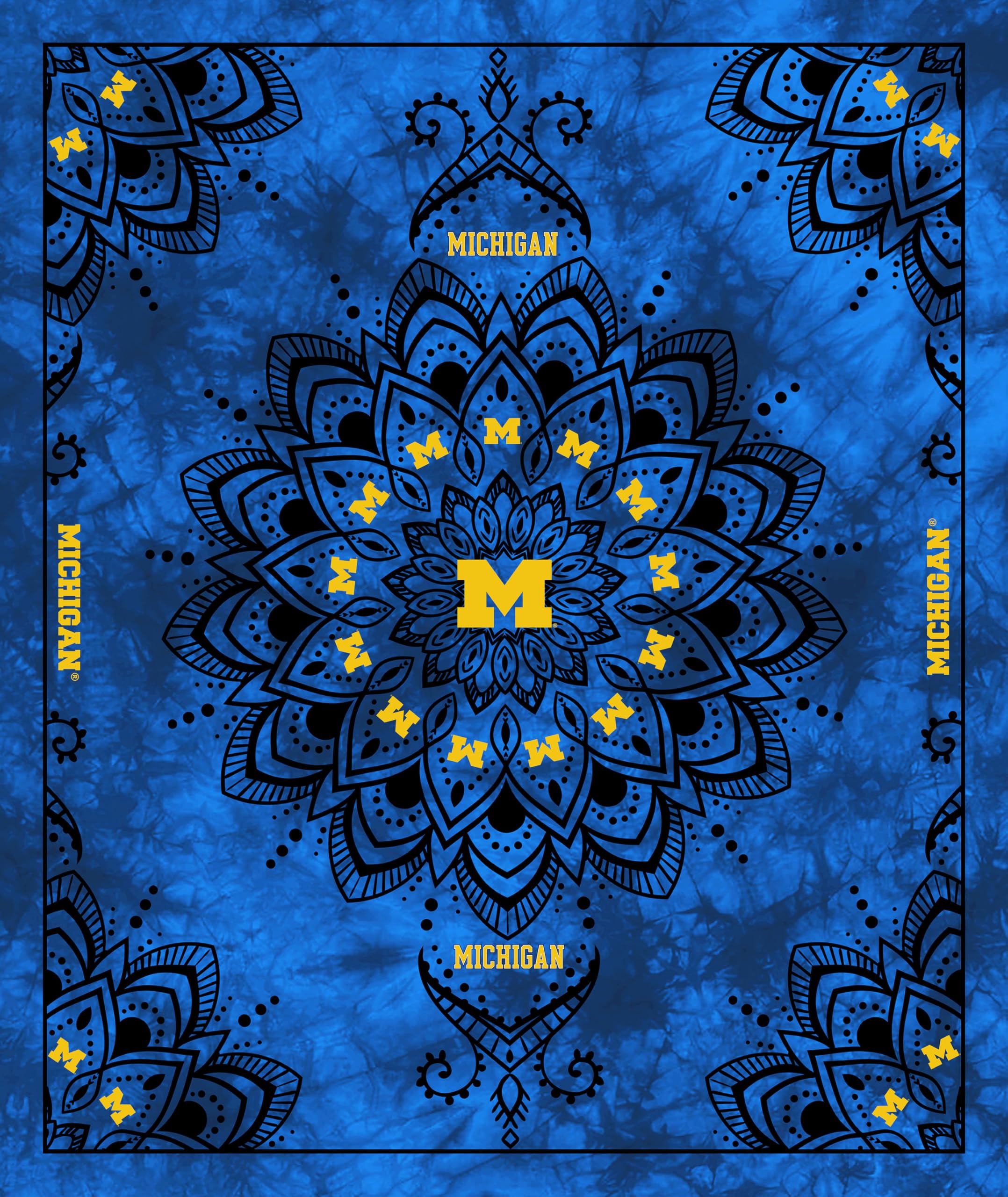 SYKEL ENTERPRISES Official Licensed Michigan Wolverines Blanket- University of Michigan Tapestry-48 x 56