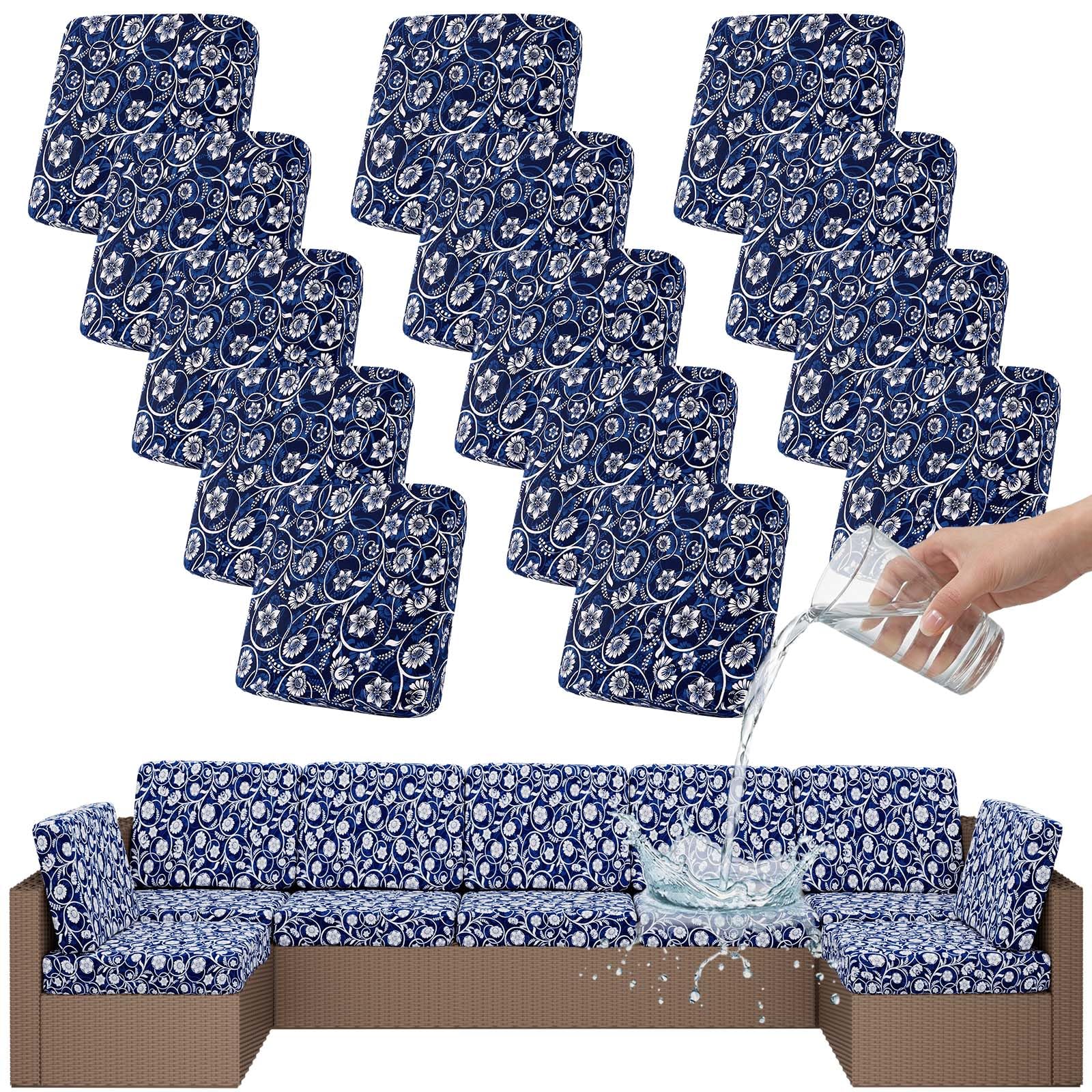 Smiry Waterproof Patio Cushion Covers, Stretch Outdoor Furniture Covers