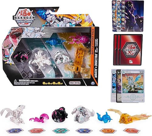 Bakugan Evolutions Dragonoid and Sluggler Battle Strike paquete de 6 figuras de acción 9 cartas intercambiables 8 BakuCores juguetes para niños de 6 disponible en Yaxa Guatemala