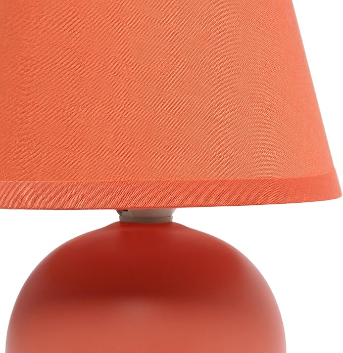 Juego de 2 Lámparas de Mesa Cerámicas Naranja 8.66" miniatura 7