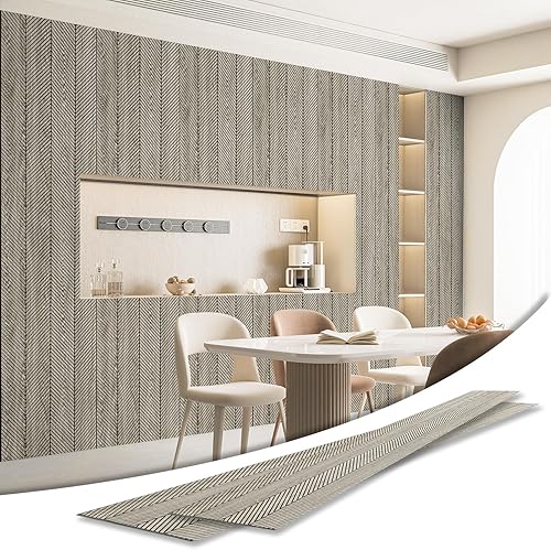 Miniatura 17 de Art3d Paquete de 4 Paneles de Revestimiento de Barra Fina con Adhesivo para Decoración de Paredes Interiores - Paneles de Pared de Listones Delgados