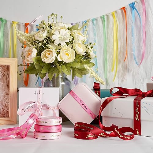 Miniatura 125 de MEEDEE Cinta de feliz día del padre, decoración del día del padre, caja de regalo, decoración de papel de regalo, cinta fina de satén negro surtido