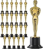 Prextex Gold 6-Inch Award Trophies (12 Pack) - Kids Trophies for Parties, Competitions, Achievements & Events
