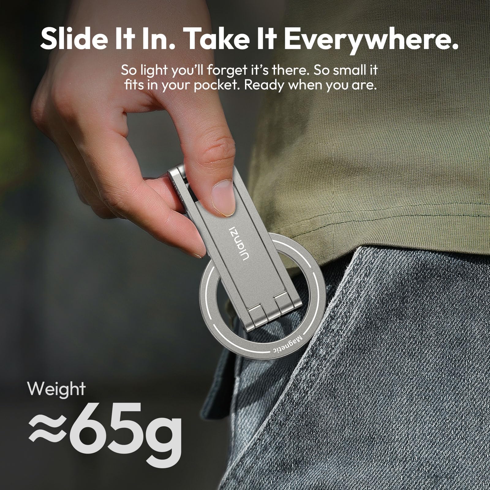 ULANZI MA60 Treppiede magnetico per telefono, Mini treppiede smartphone in alluminio con magnete bifacciale 14N, Porta telefono scrivania, Compatibile con iPhone 17,16,15,14,13,12 Samsung Xiaomi