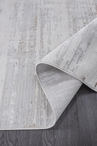 Miniatura 8 de CAMILSON Alfombras modernas de lujo para sala de estar, alfombra abstracta vintage de 5 x 7 pies, suave, resistente a las manchas, fácil limpieza,