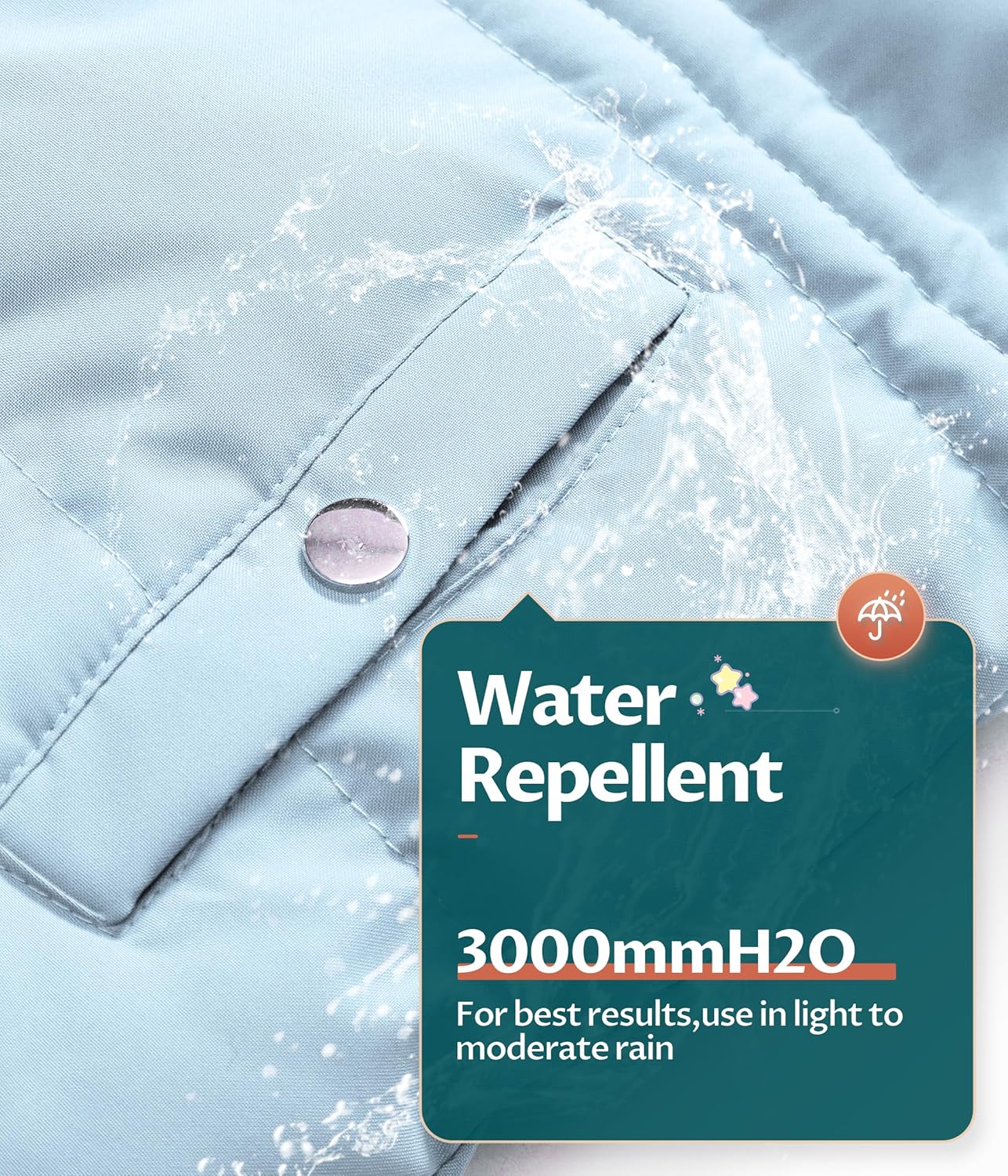 CREATMO US Girl's Kids Metallic Shiny Jacket with Detachable Fur Collar Warmth Winter Outerwear - Image 5