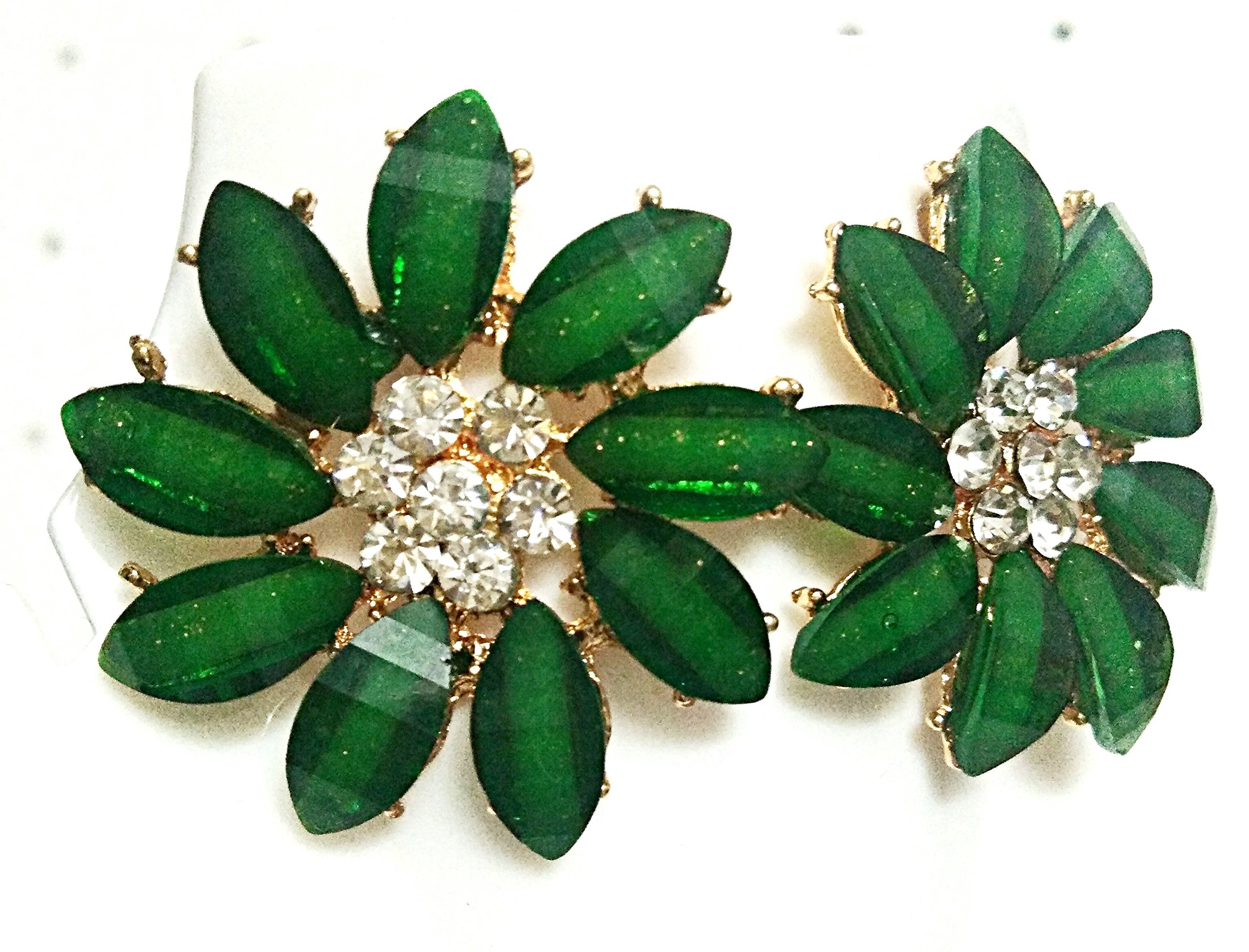 Total Fashion Green Gold Plated Casual Big Flower Earrings for Women (B07B2X5F7K) Amazon Price History, Amazon Price Tracker