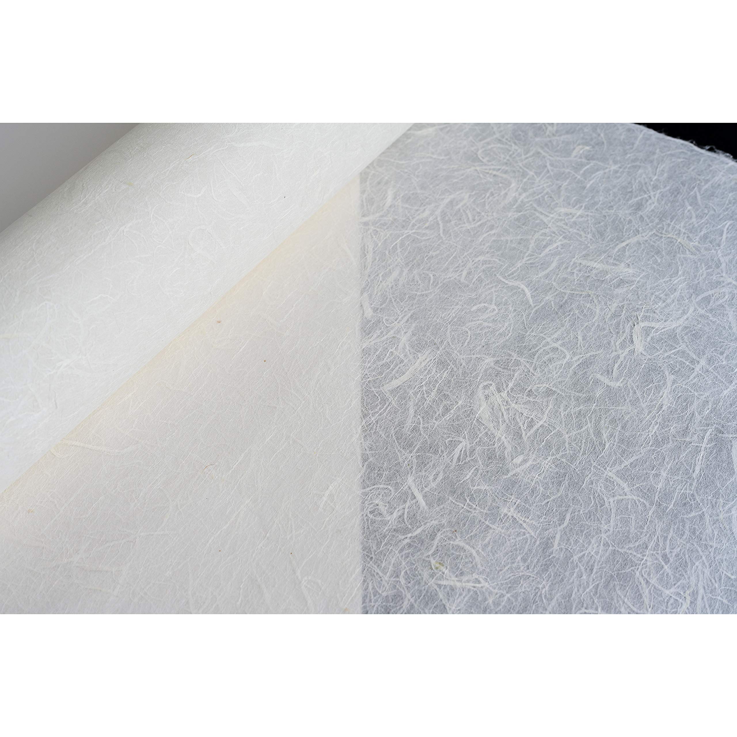 UnYongJi Lot de 3 feuilles de papier fait main traditionnel coréen Hanji Dragon-Cloud Unryu 76 cm x 1,45 m 2 plis (double couche) 75 g/m²