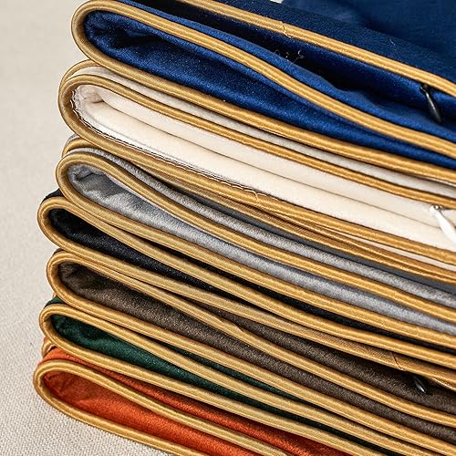 Miniatura 8 de Aeckself Paquete de 2 fundas de almohada de terciopelo blanco crema de 24 x 24 pulgadas, fundas de almohada decorativas de lujo modernas y grandes