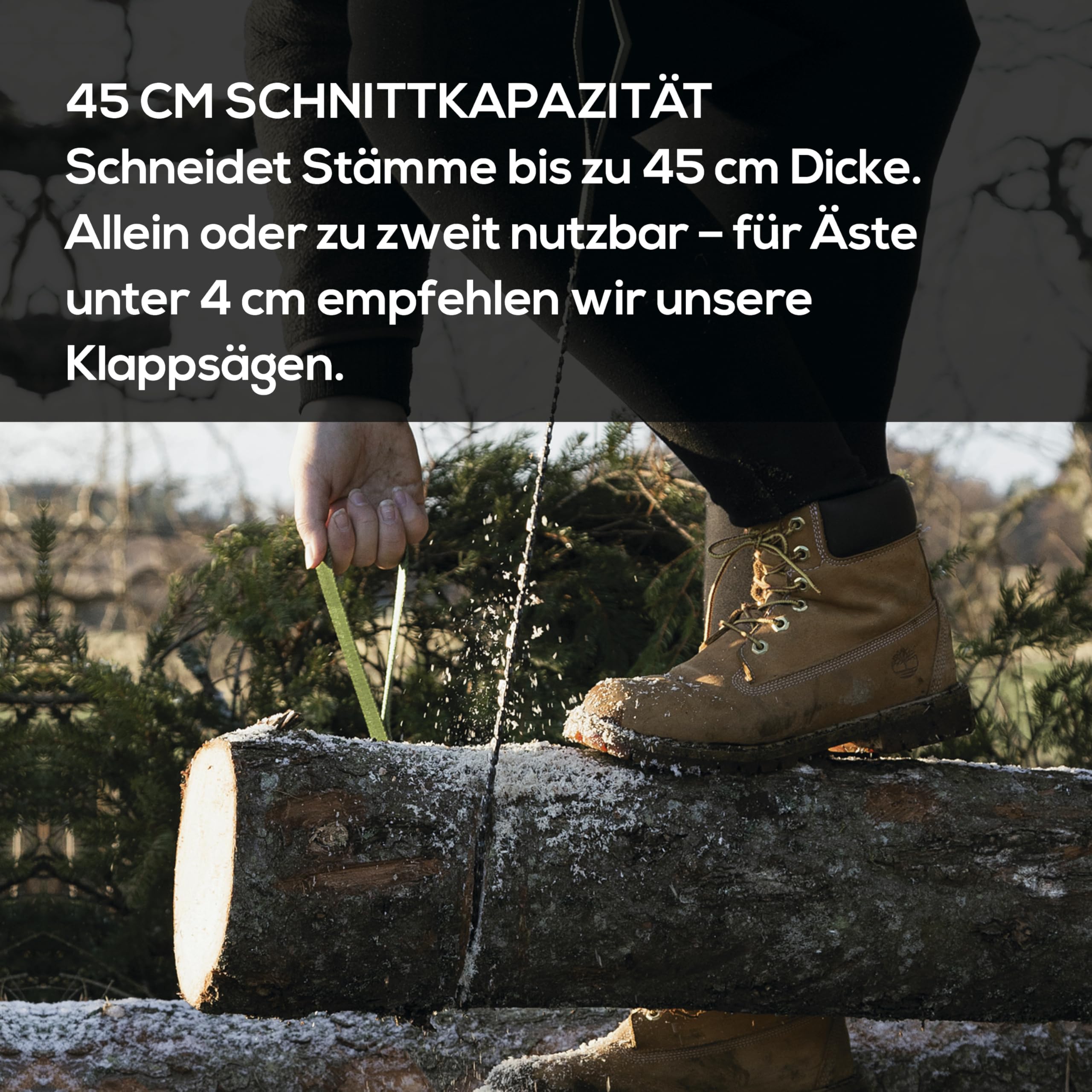 Nordic Pocket Saw Handkettensäge 65 cm - Original - Kompakte Handsäge mit Nylontasche für Wandern & Camping - Hand Kettensäge - Outdoor Säge Survival - Seilsäge Holz