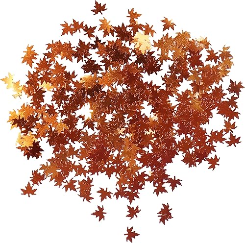 Miniatura 3 de Laza Hojas de otoño con purpurina gruesa, arte de uñas, escamas metálicas, en forma de hoja, color dorado, diseño de bricolaje, confeti, resistente