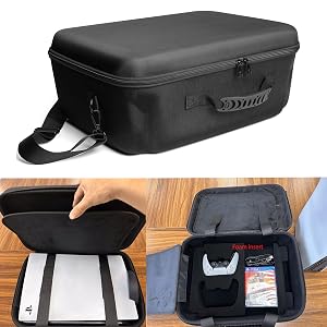 RIGICASE Hard carry case for ps5 ps5 pro ps5 slim no removing stand Hard travel case for playstation