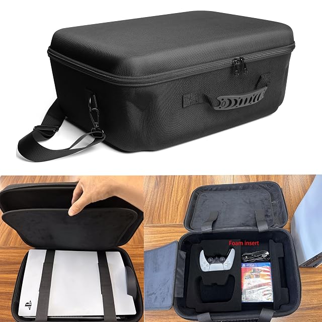 RIGICASE Hard carry case for ps5 ps5 pro ps5 slim no removing stand Hard travel case for playstation