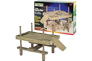 Penn-Plax Reptology Aquatic Turtle Pier and Basking Platform | Floating Above Tank