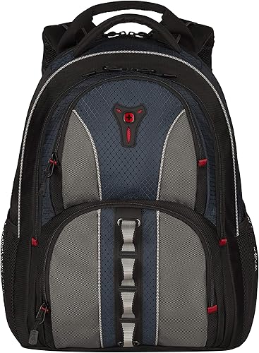 Wenger Mochila para portátil de cobalto, se adapta a portátiles de 16 pulgadas, para hombres y mujeres, azul/gris