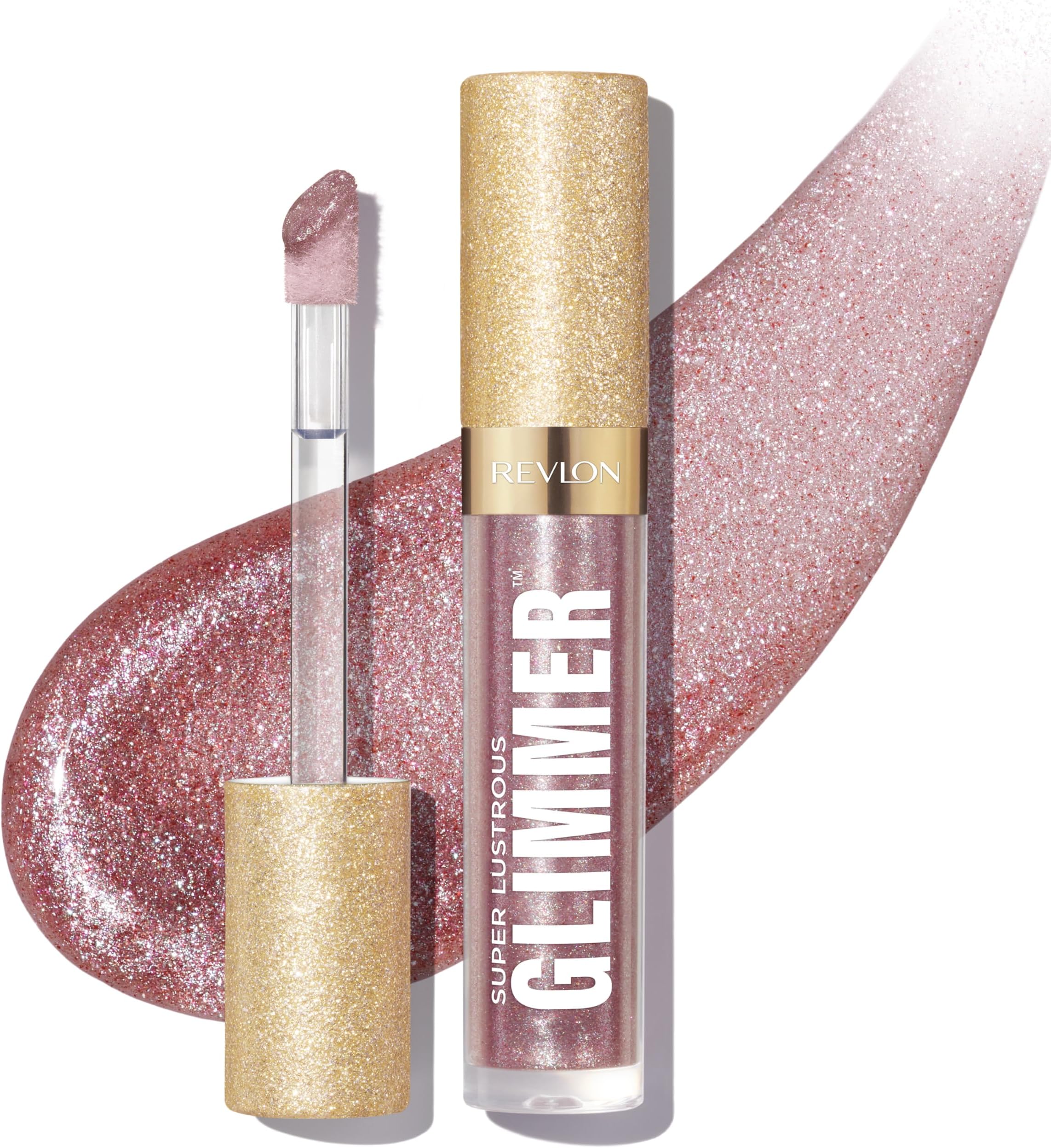 Super Lustrous Glimmer Gloss – Hydrating & Plumping Lip Gloss with Plant-Based Glitter, 3D Shimmer, 39% Hydration Boost & Oversized Applicator, Lavender Lust