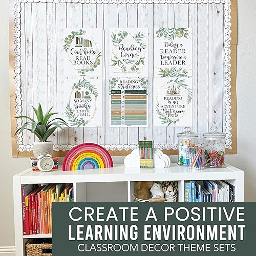 Miniatura 6 de Hadley Designs Carteles de lectura motivacionales para aula primaria 6 estrategias de lectura carteles para decoración de biblioteca de aula,