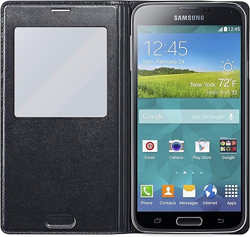 Miniatura 2 de Samsung Galaxy S5S-View Flip Cover Folio CaseNegro Metálico