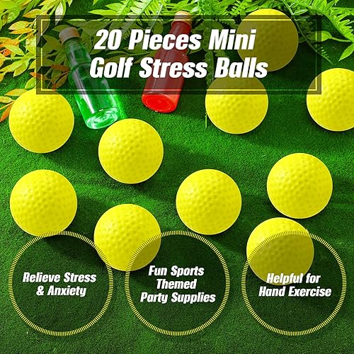 Miniatura 2 de Libima 20 piezas de mini pelota de estrés de golf a granel de 248 pulgadas pelotas de práctica de golf juguetes de alivio del estrés pelota