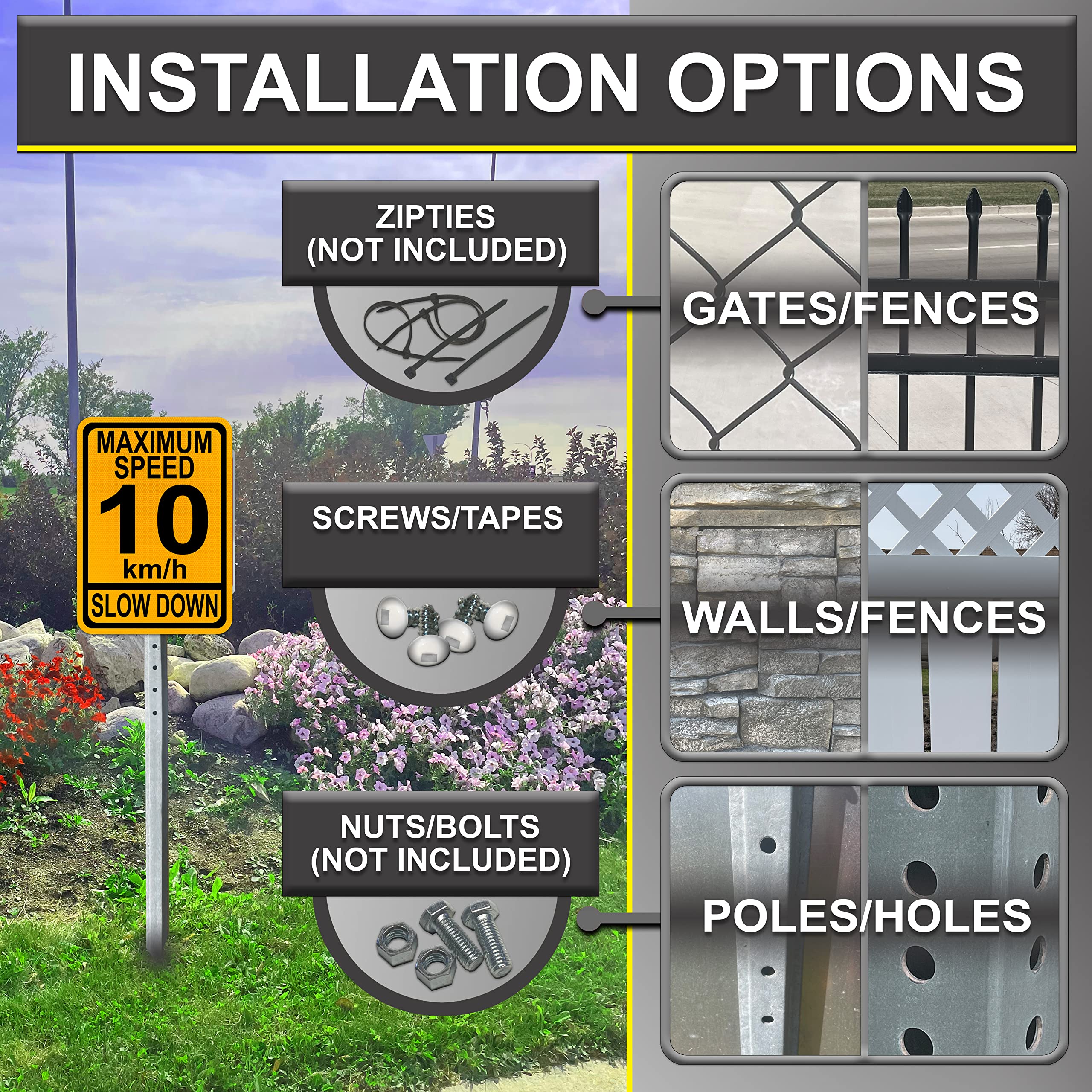 Yard Signs 2 Pack Slow Down Kids And Pets At Play 18 X 12 Inches Slow ...