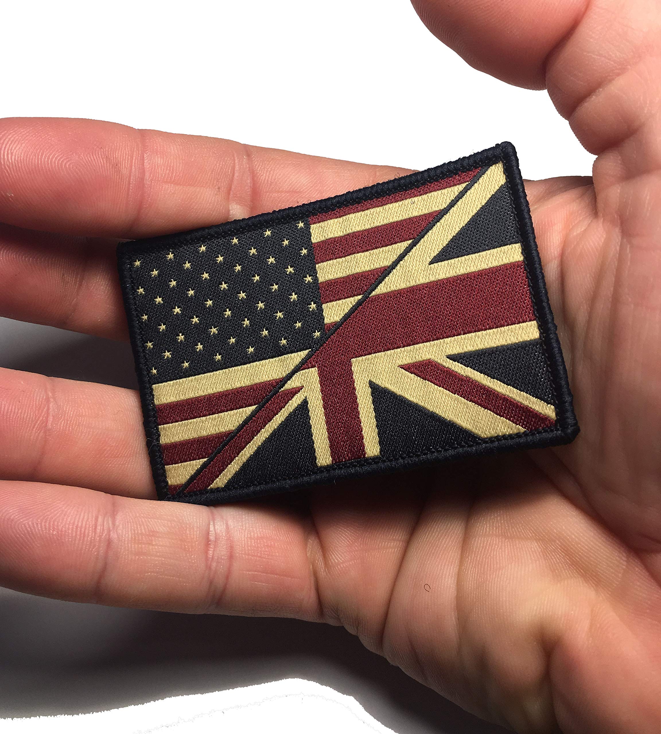 US/UK Subdued Friendship Flag Wolven Morale Patch 3x2