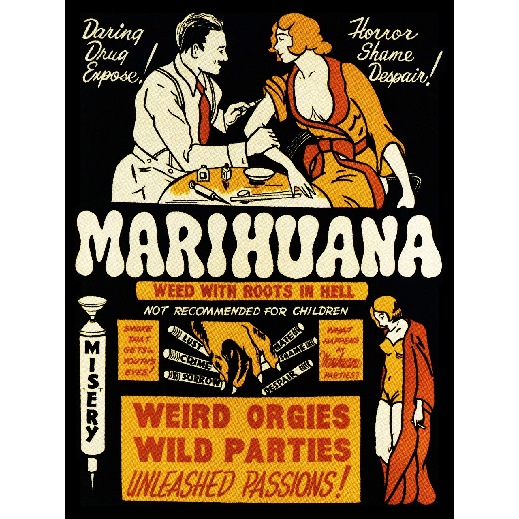 Wee Blue Coo Political Drug Abuse Marijuana Weed Weird Cool Large Art Print Poster Wall Decor 18x24 inch