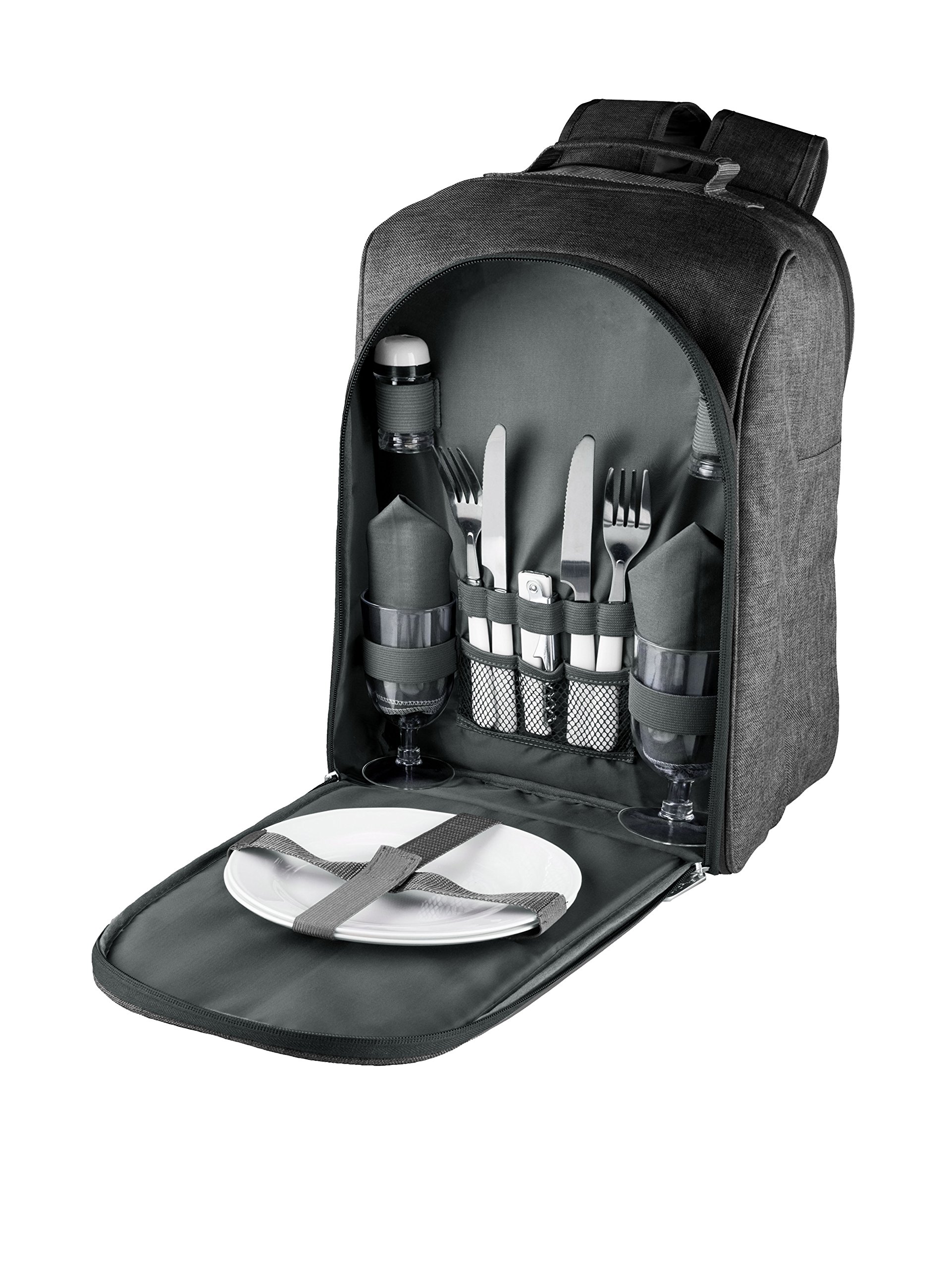 Picnic Time PT-Colorado - Mochila térmica con Aislamiento, Color Gris, poliéster, Gris, 12 x 7 x 17