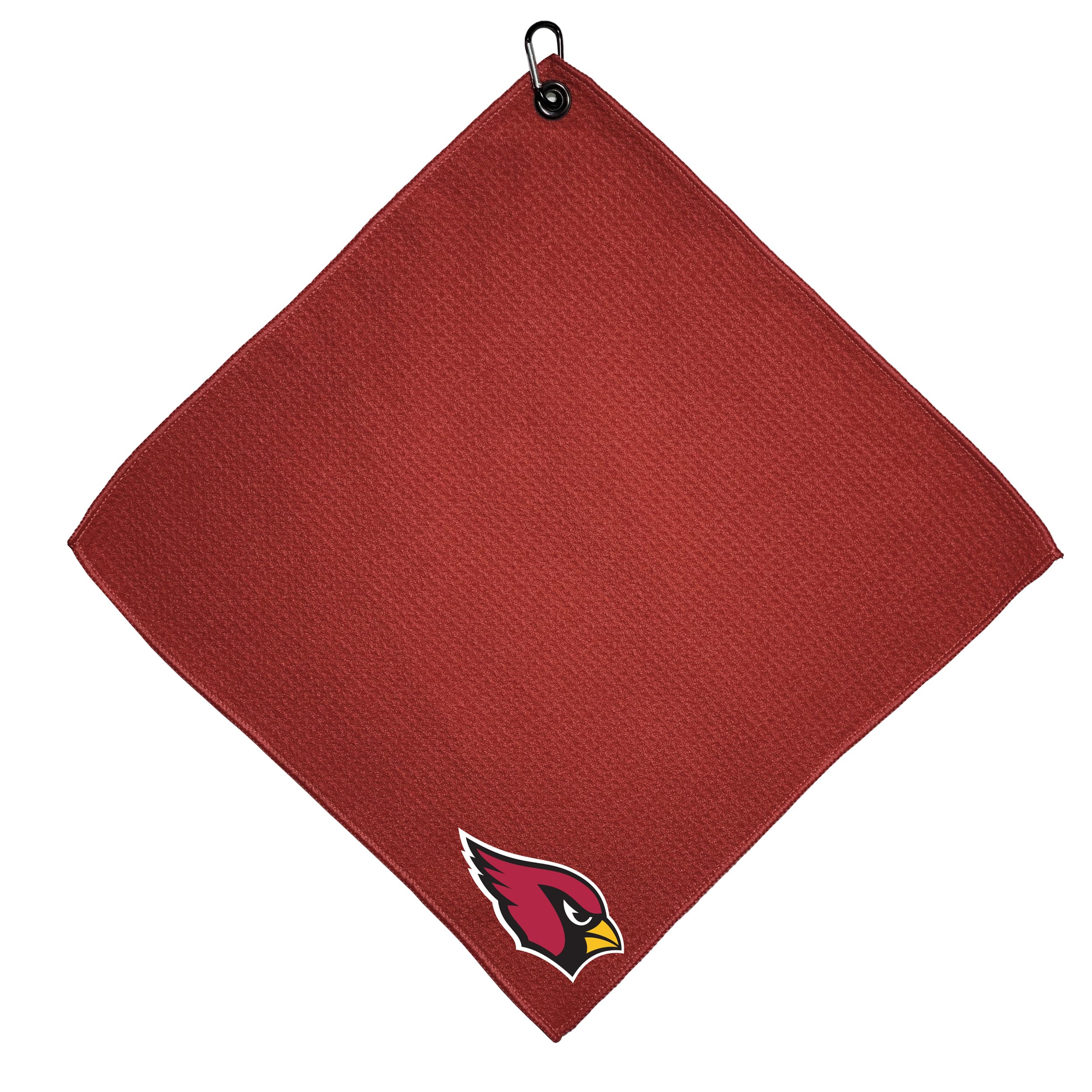 TEAM GOLF NFL Arizon Cardinals 15x15 Golf Towel with Carabiner Clip, Premium Microfiber with Deep Waffle Pockets, Superior Water Absorption and Quick Dry Golf Cleaning Towel — image 1