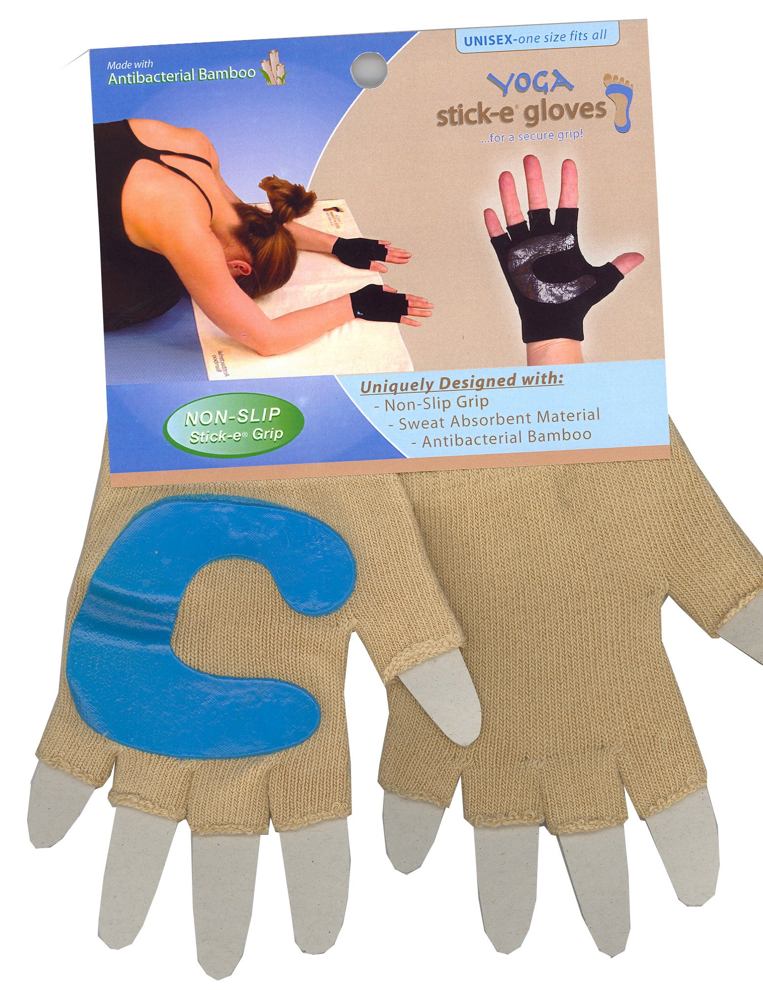 Stick-e Brands Yoga Stick-e Gloves (Beige)