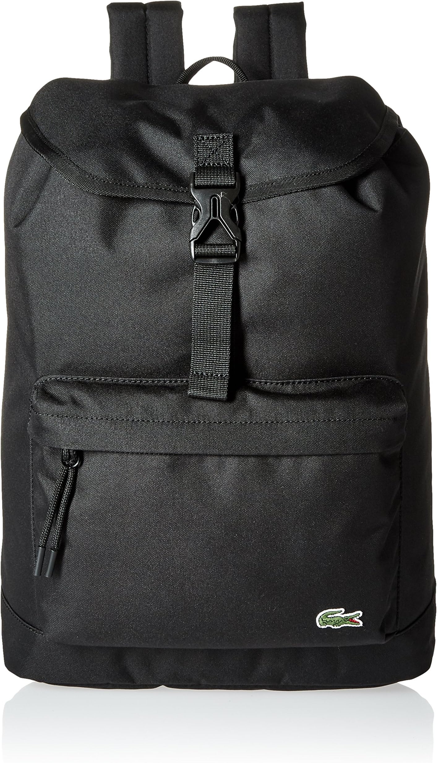 Lacoste Men's Flap Backpack, Black, One Size