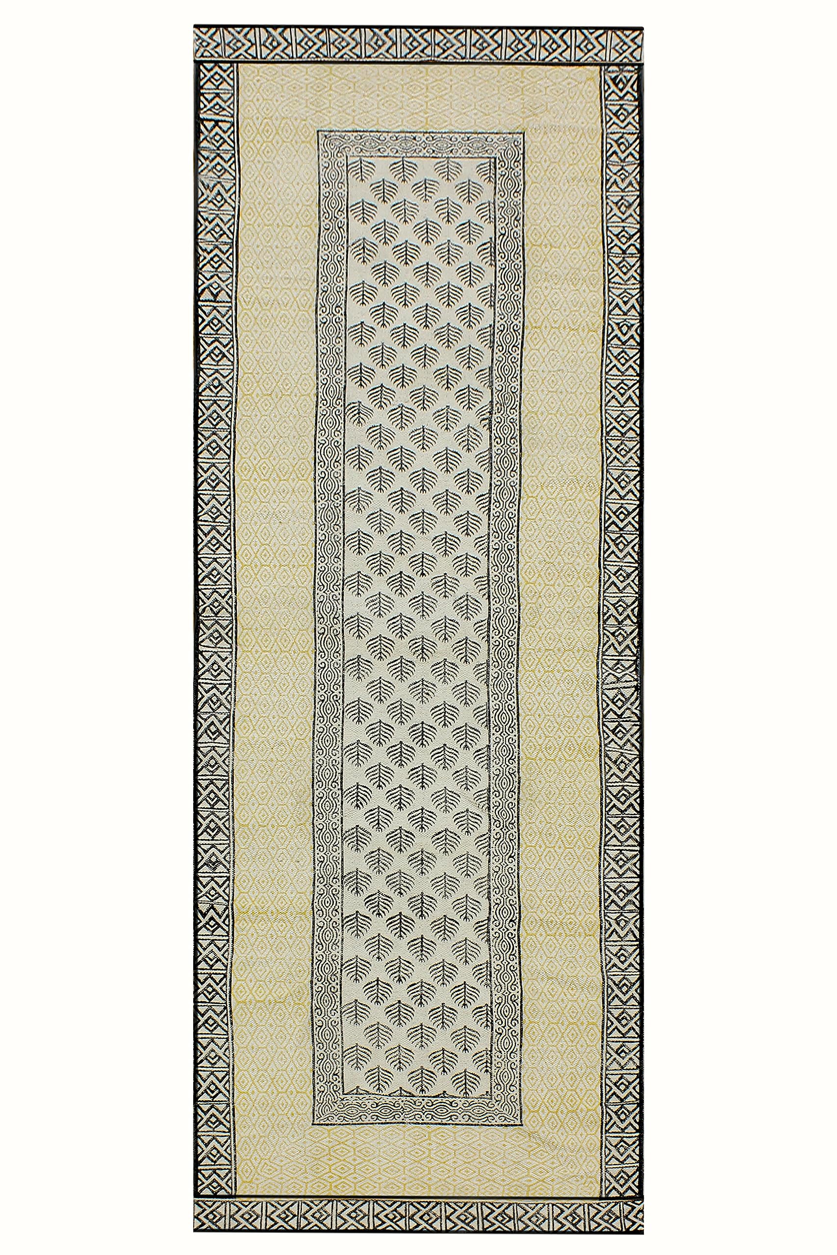 Tapis en coton intérieur extérieur à motif géométrique, grand tapis de chevet 1,5x3m