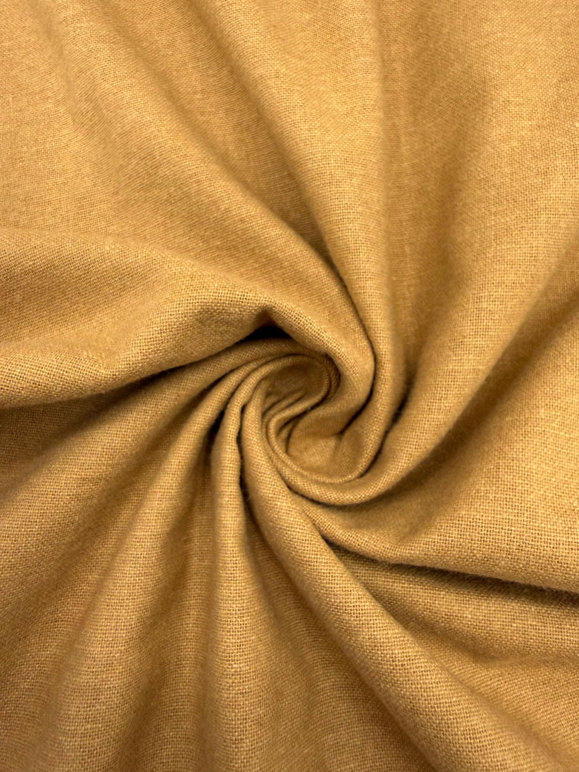 EOVEA - 100% Cotton Flannel Fabric by The Yard – Soft Brushed Flannel for Sewing, Quilting, PJ, Blankets & Crafts – Warm Breathable Cotton Fabric – 42 Inch Wide (Khaki,1 Yard) - 1