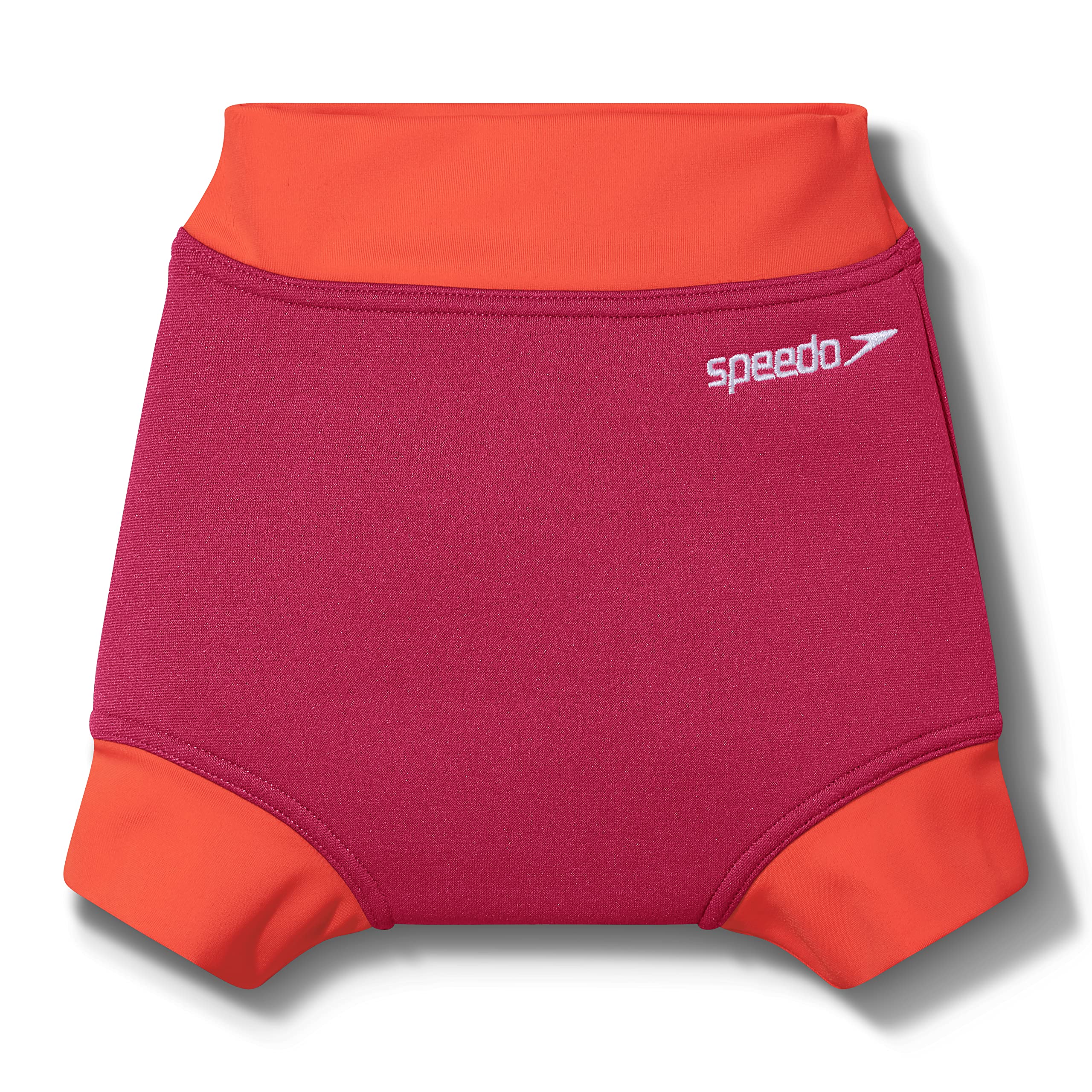 Speedo Girl's Learn to Swim pokrowiec na pieluchy dla niemowląt i małych dzieci | miękki w dotyku | neopren, wiśniowy róż/koralowy, 6-9M6-9M