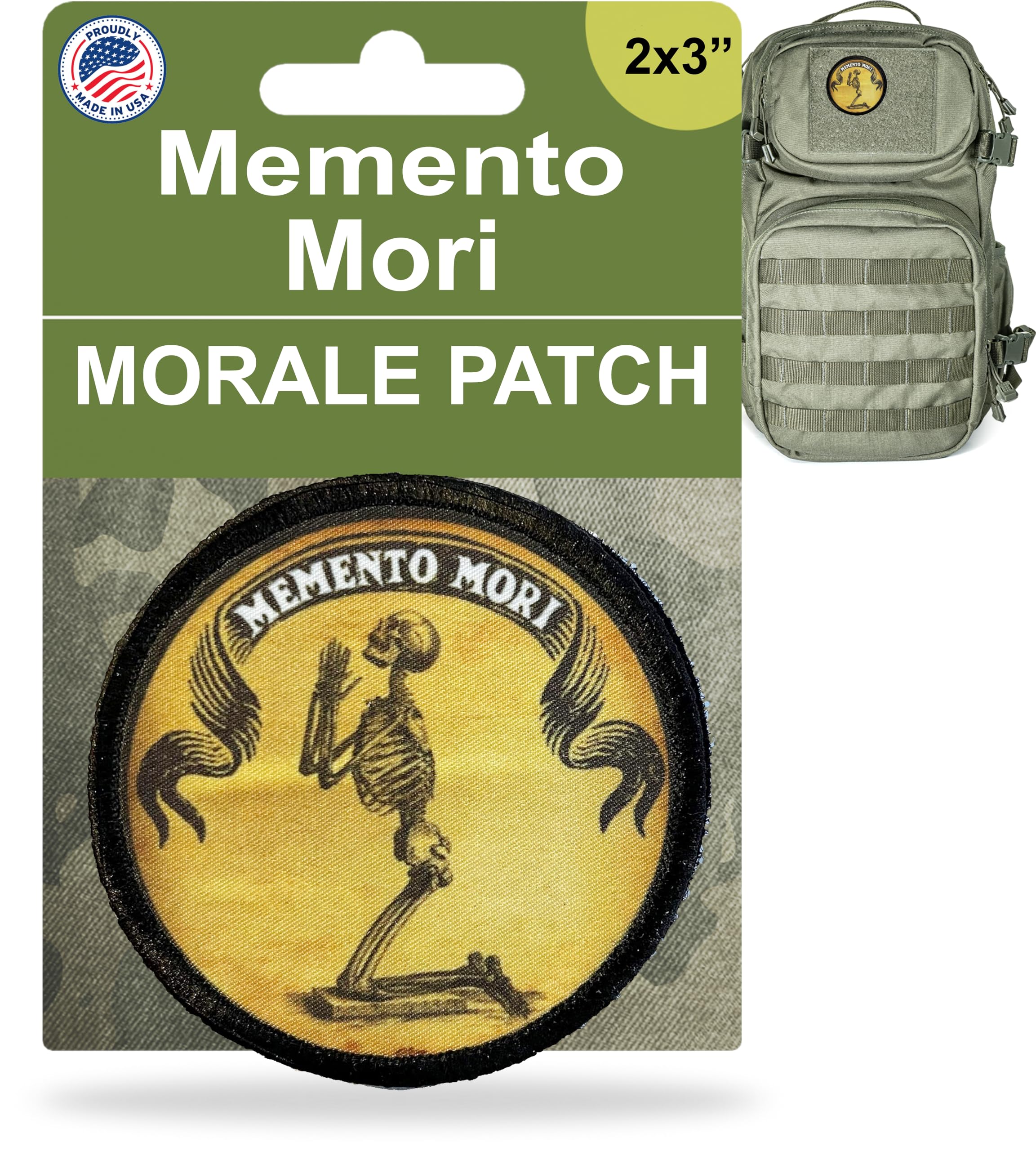 Memento Mori Morale Patch Prayer | RedheadedTshirts Custom Patches for Your Plate Carrier Accessories, Backpack Patch, hat or Tactical Gear| Made in The USA