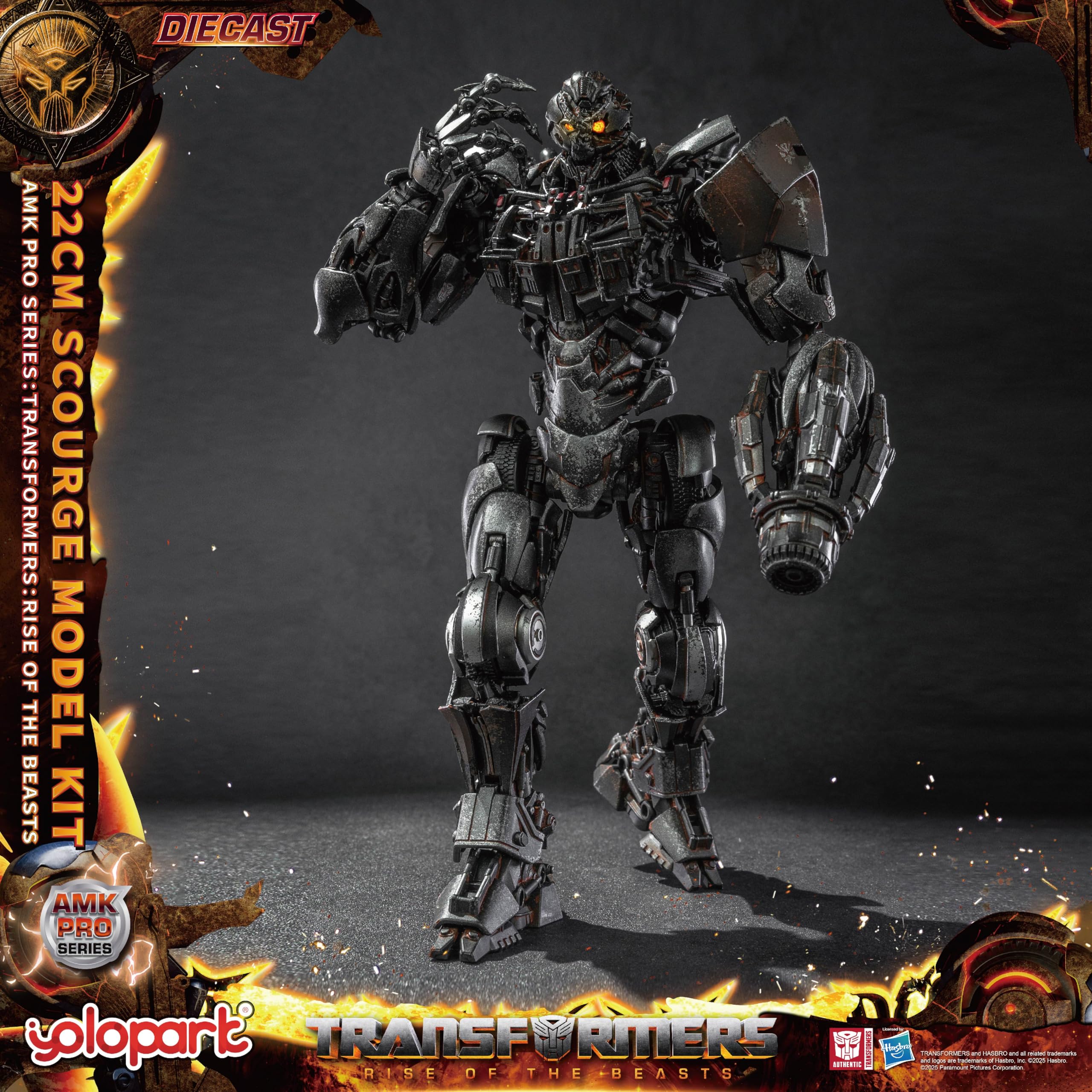 YOLOPARK Transformers AMK PRO Scourge Action Figure, 8.66 Inch